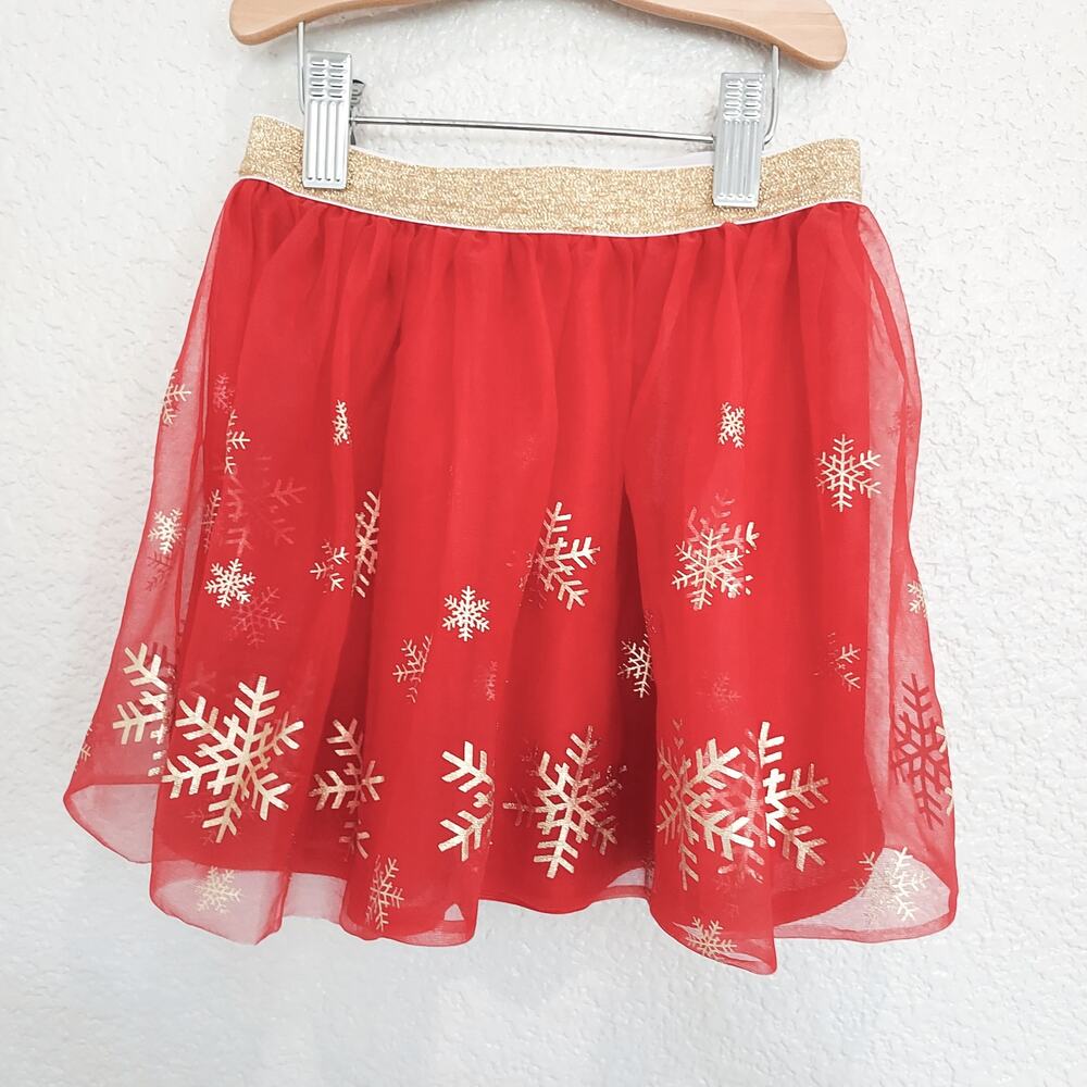 Holiday Time Red and Gold Tutu Skirt Size 5T